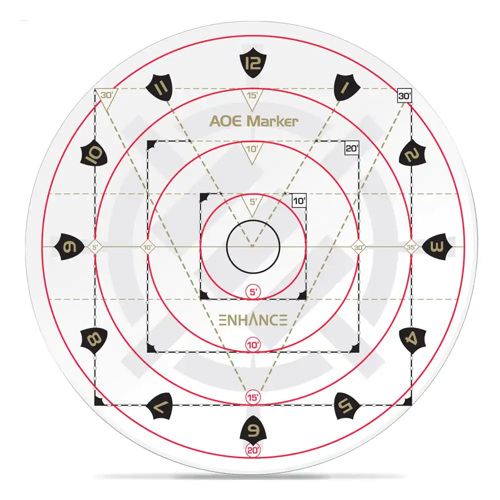 Enhance RPG Series 30ft Spell AoE Damage Template termékfotó