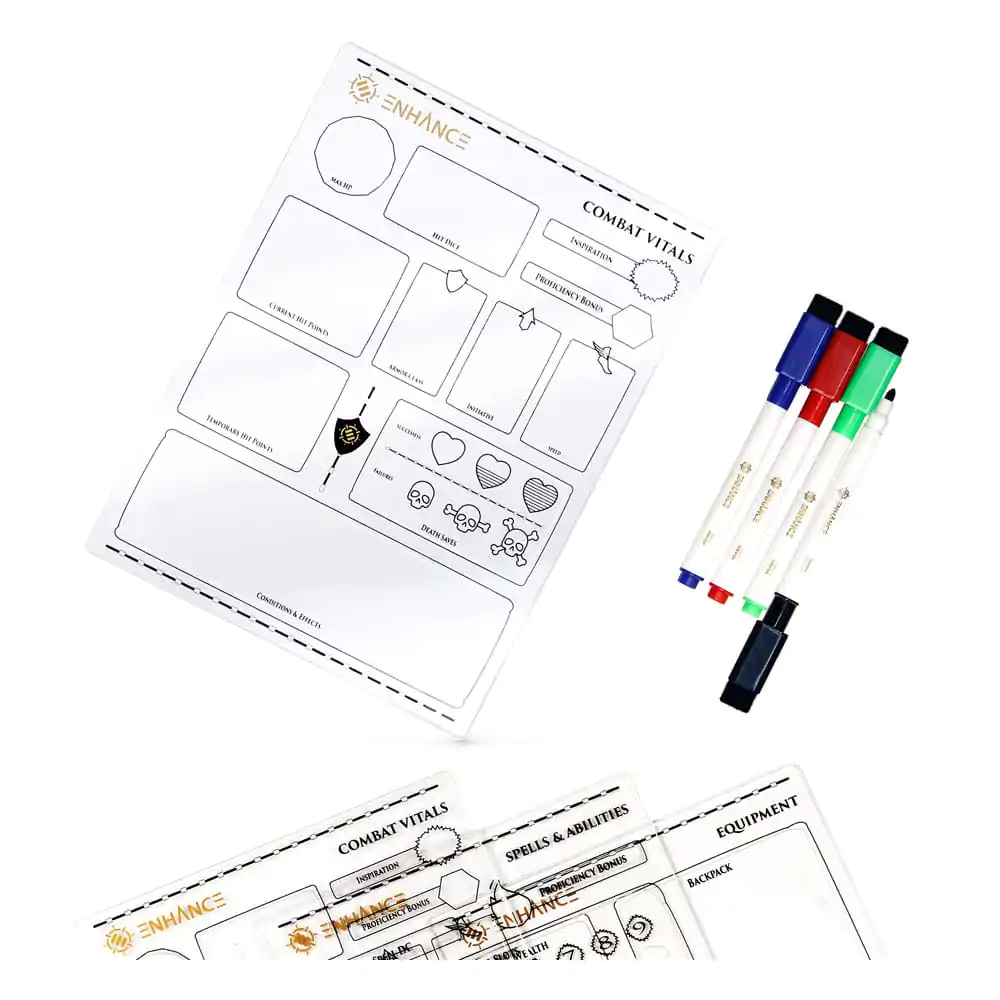 Enhance RPG Series Acrylic Character Sheet Angol nyelvű Karakterlap csomag termékfotó