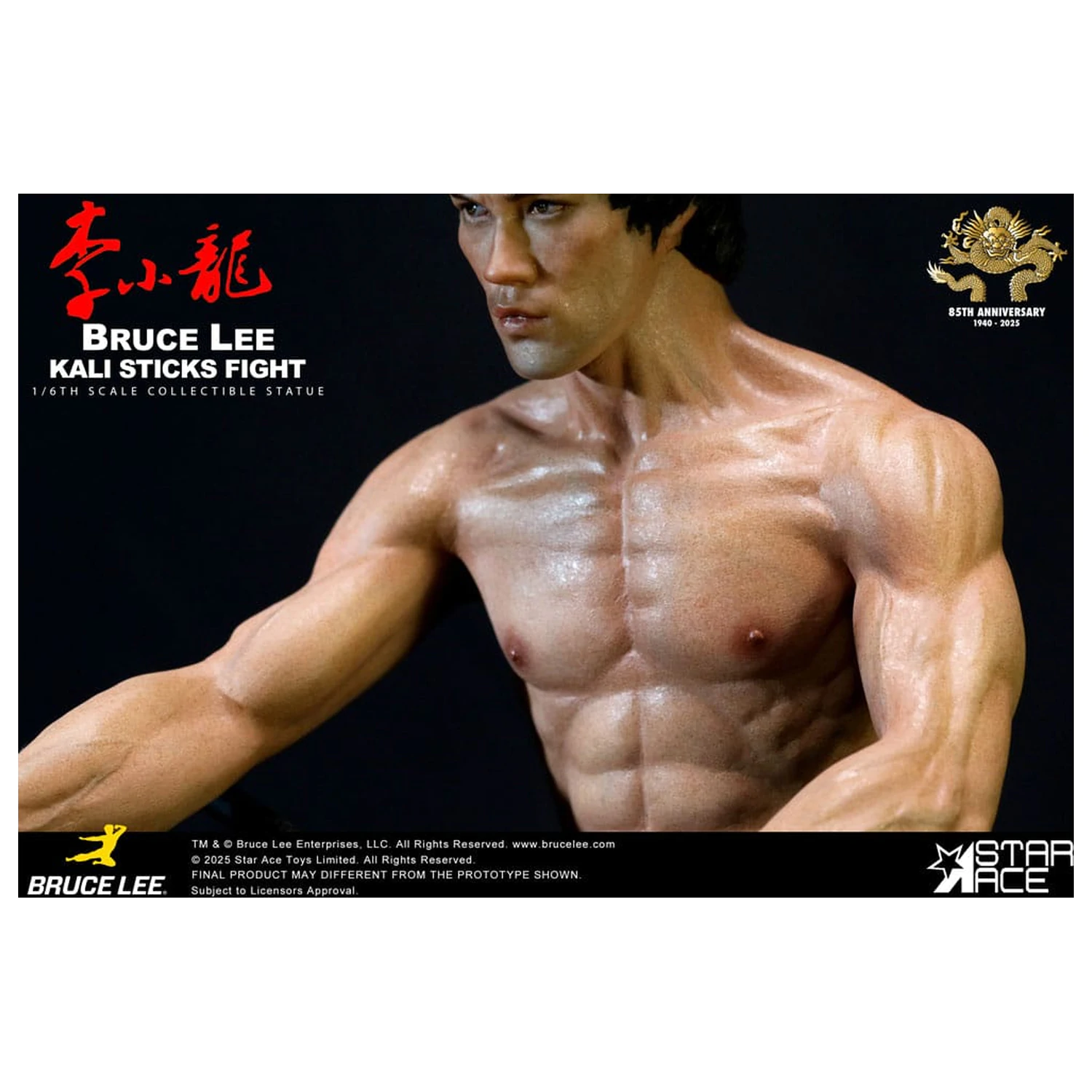 Enter the Dragon Movie 1/6 Bruce Lee Kali Sticks Fight Normal Basement Version szobor figura 30 cm termékfotó