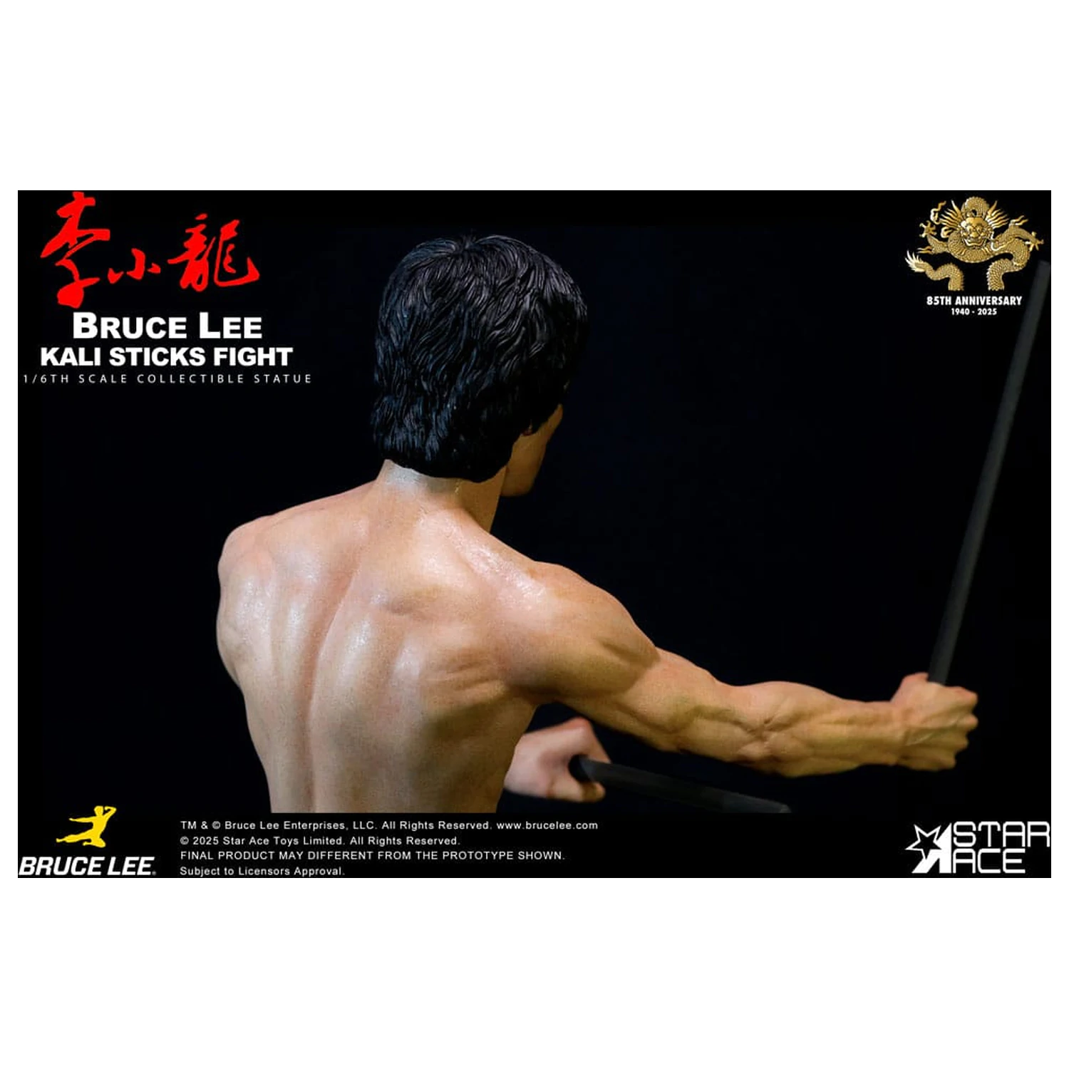 Enter the Dragon Movie 1/6 Bruce Lee Kali Sticks Fight Normal Basement Version szobor figura 30 cm termékfotó