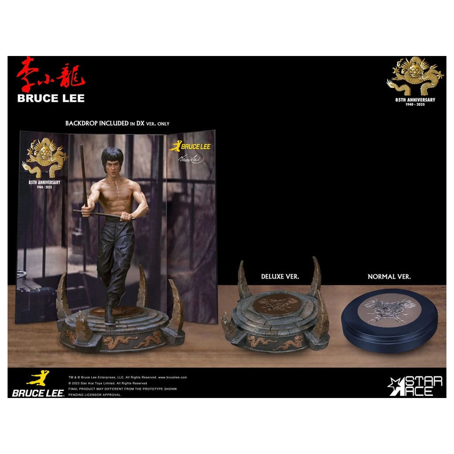 Enter the Dragon Movie 1/6 Bruce Lee Kali Sticks Fight Normal Basement Version szobor figura 30 cm termékfotó