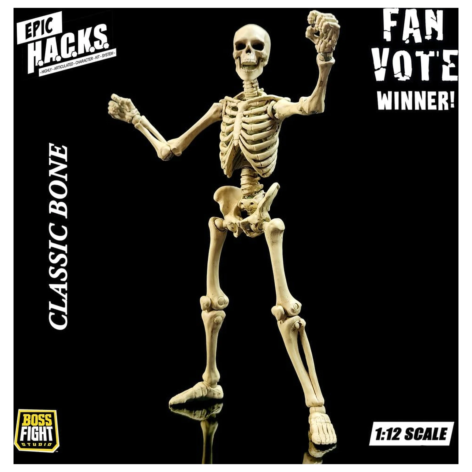 Epic H.A.C.K.S. akciófigura 1/12 Skeleton Blank Classic Bone termékfotó