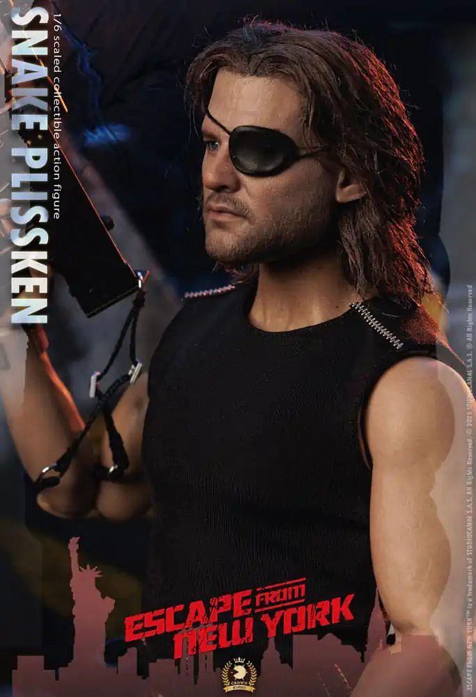 Escape from New York Crown Series 1/6 Snake Plissken (Real Hair Version) akciófigura 30 cm termékfotó