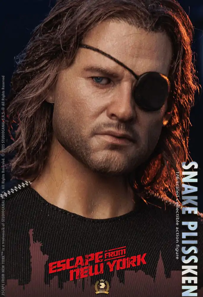 Escape from New York Crown Series 1/6 Snake Plissken (Real Hair Version) akciófigura 30 cm termékfotó