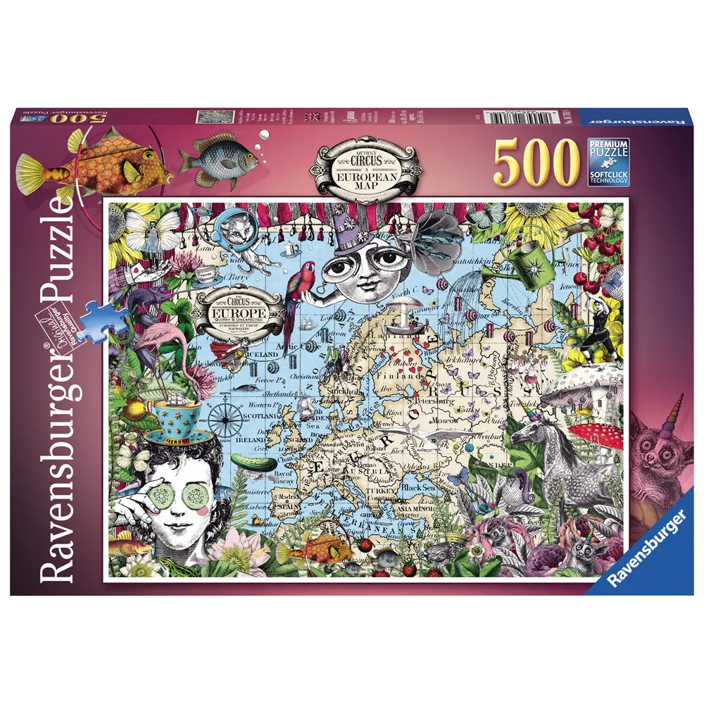 European map puzzle 500db-os termékfotó