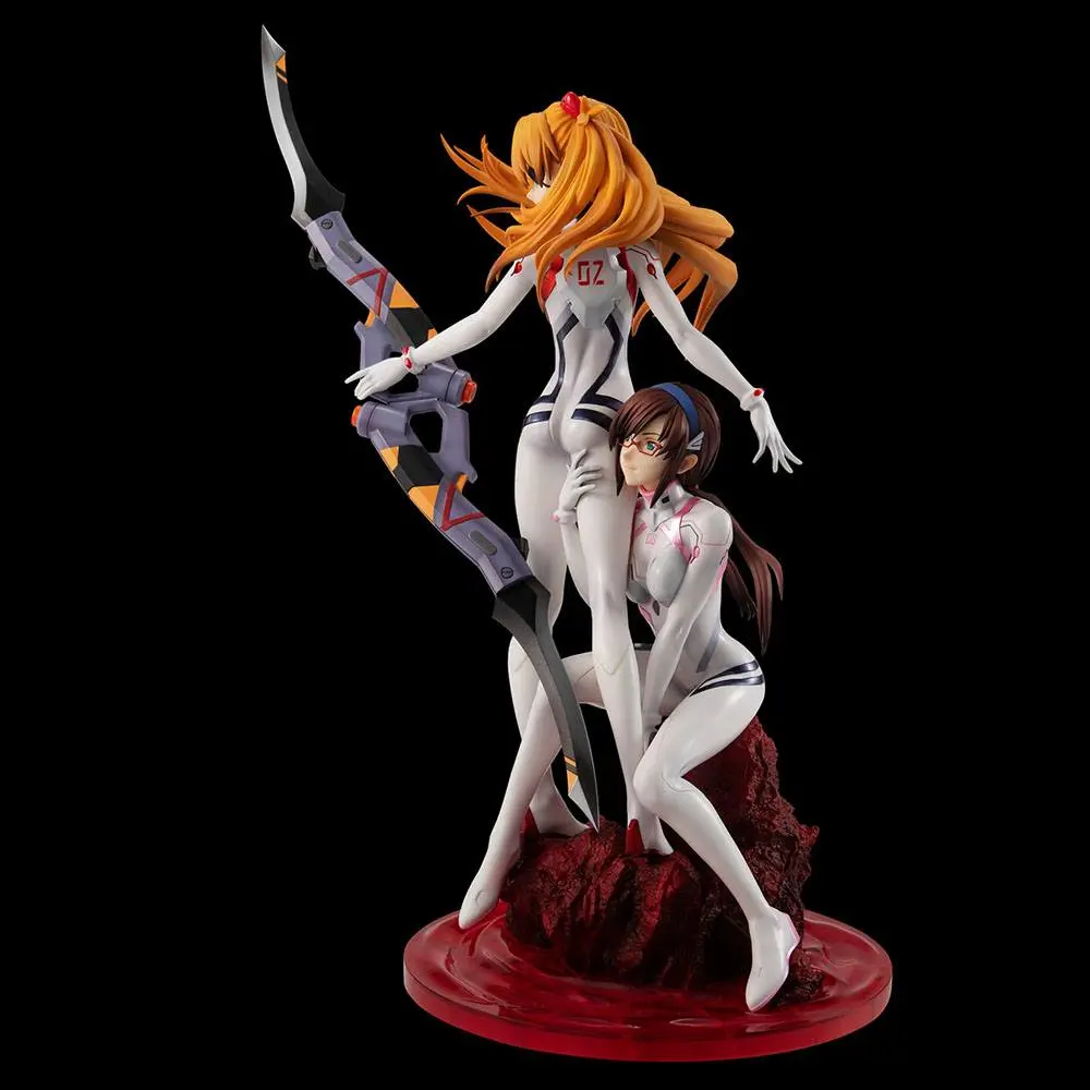 Evangelion: 3.0+1.0 Thrice Upon a Time G.E.M. Shikinami Asuka Langley &amp; Makinami Mari Illustrious PVC szobor figura 28 cm termékfotó
