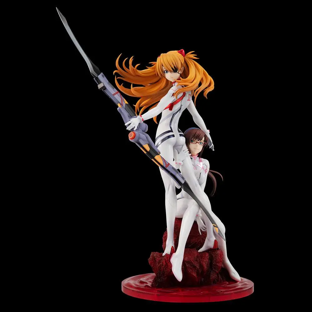 Evangelion: 3.0+1.0 Thrice Upon a Time G.E.M. Shikinami Asuka Langley &amp; Makinami Mari Illustrious PVC szobor figura 28 cm termékfotó