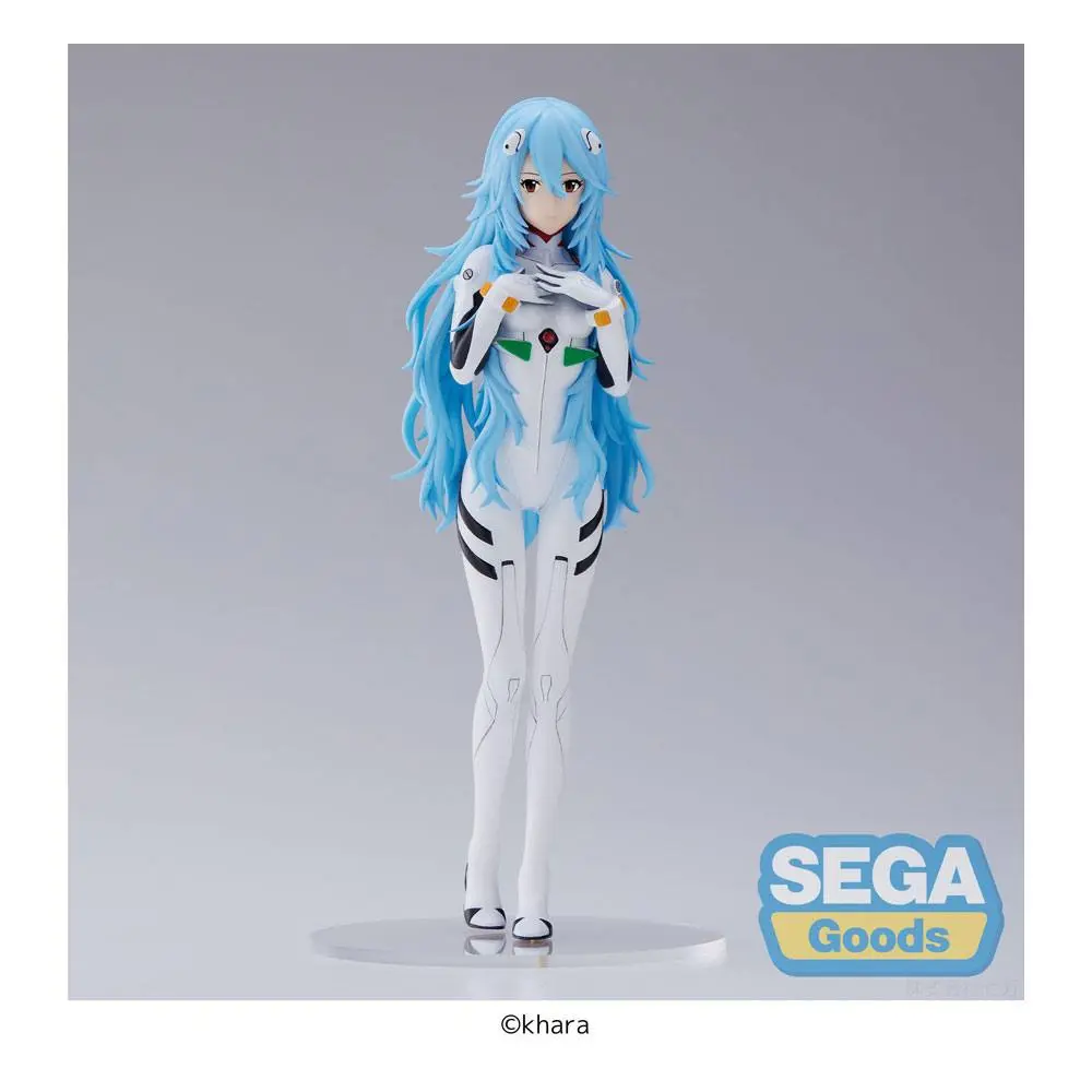 Evangelion: 3.0+1.0 Thrice Upon a Time SPM Rei Ayanami Long Hair Ver. PVC szobor figura 21 cm termékfotó
