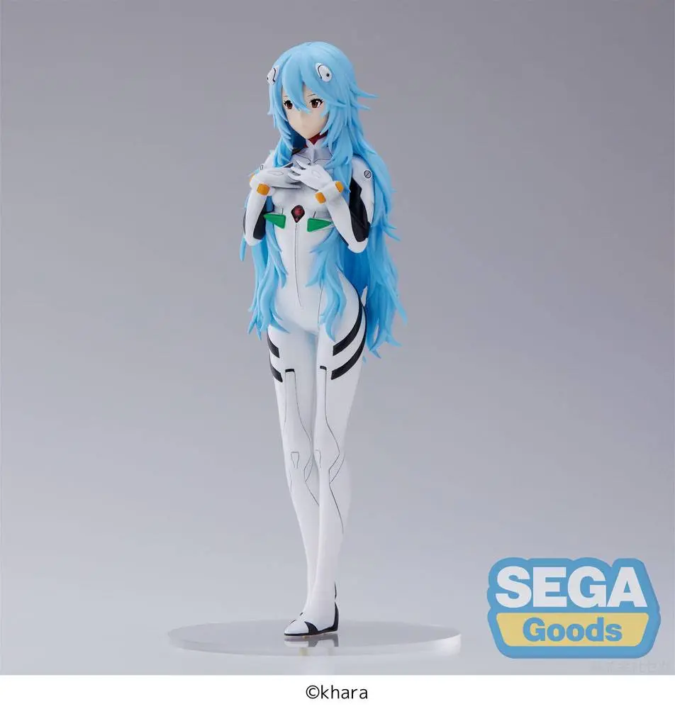 Evangelion: 3.0+1.0 Thrice Upon a Time SPM Rei Ayanami Long Hair Ver. PVC szobor figura 21 cm termékfotó