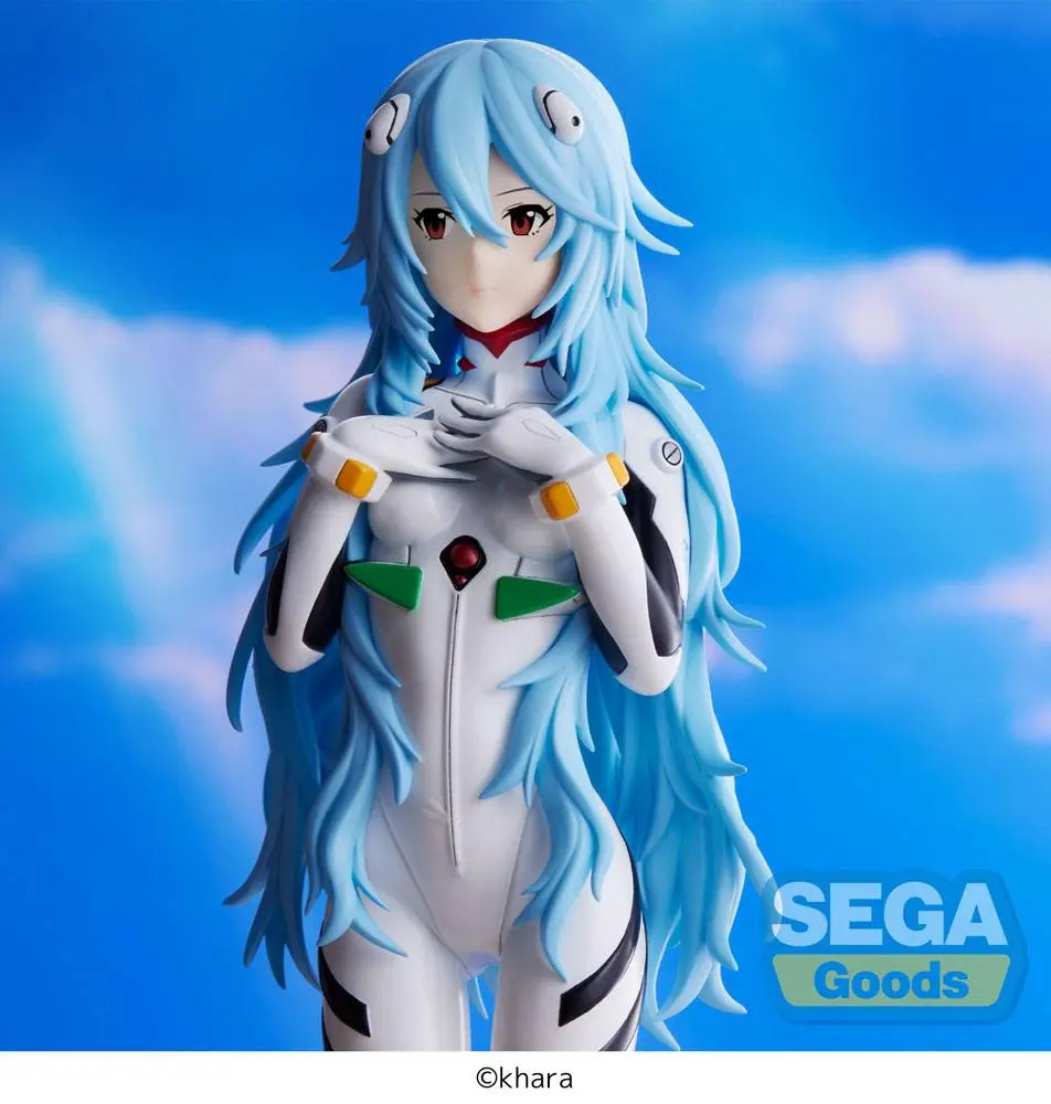 Evangelion: 3.0+1.0 Thrice Upon a Time SPM Rei Ayanami Long Hair Ver. PVC szobor figura 21 cm termékfotó