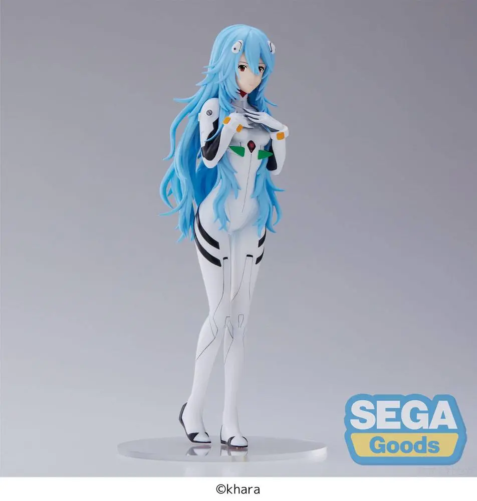 Evangelion: 3.0+1.0 Thrice Upon a Time SPM Rei Ayanami Long Hair Ver. PVC szobor figura 21 cm termékfotó