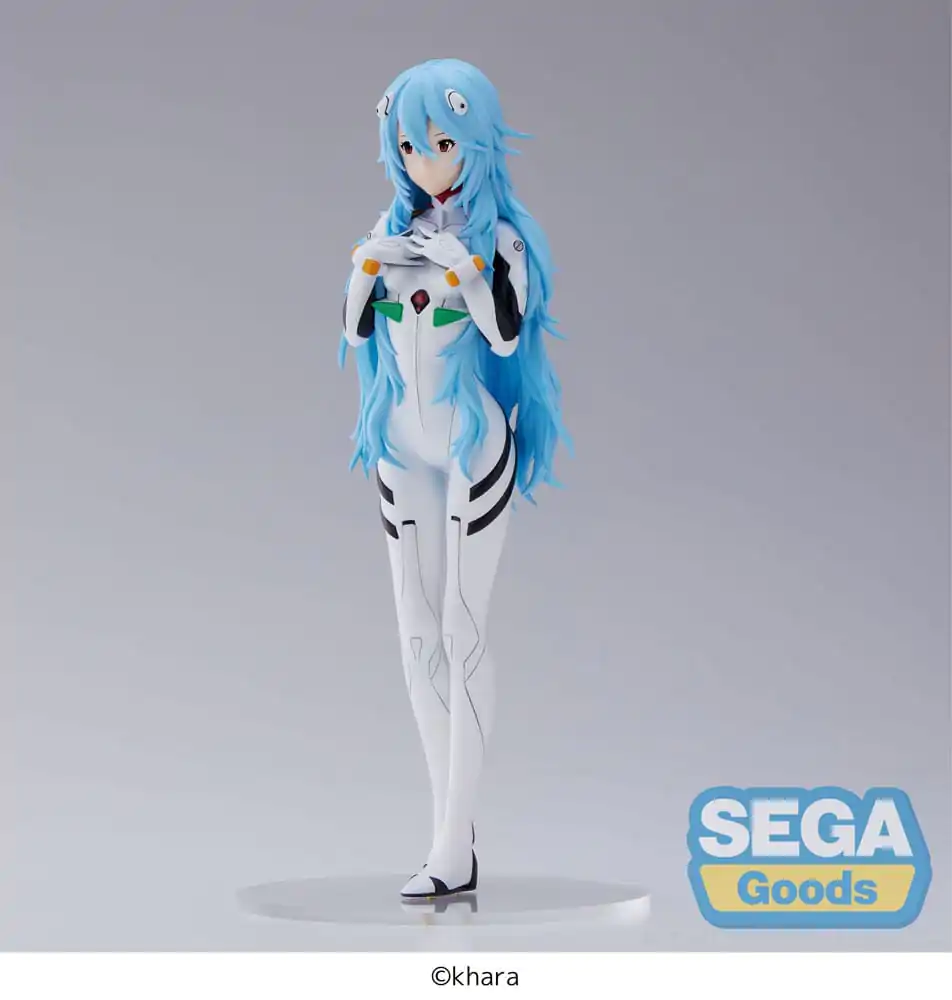Evangelion: 3.0+1.0 Thrice Upon a Time SPM Rei Ayanami Long Hair Ver. (re-run) PVC szobor figura 21 cm termékfotó