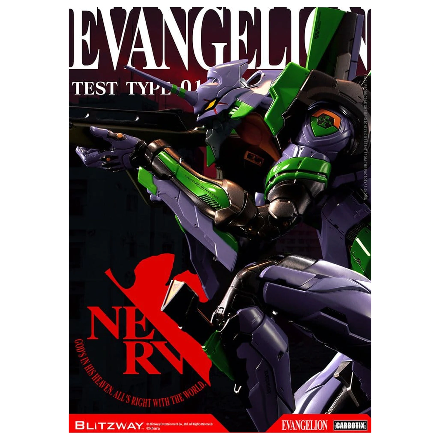 Evangelion Carbotix Evangelion Unit-01 Test Type (Standard Ver.) akciófigura 33 cm termékfotó