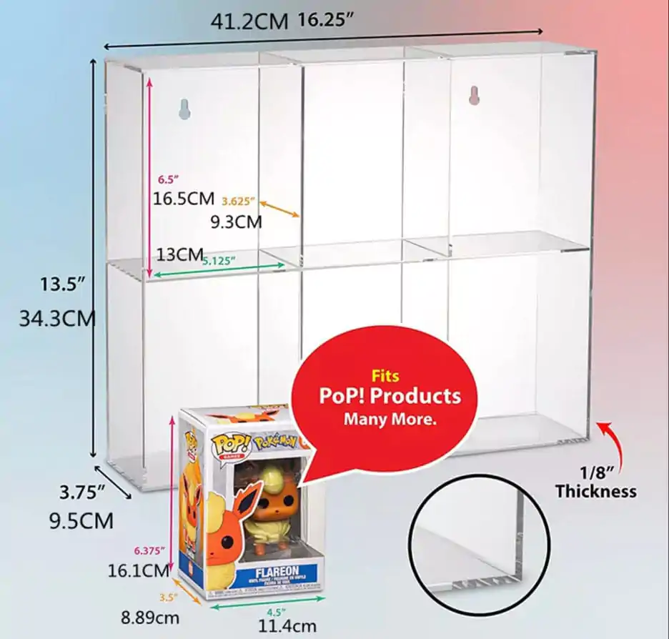 Evoretro bemutató doboz vitrin 6 db Funko Pop figurához termékfotó