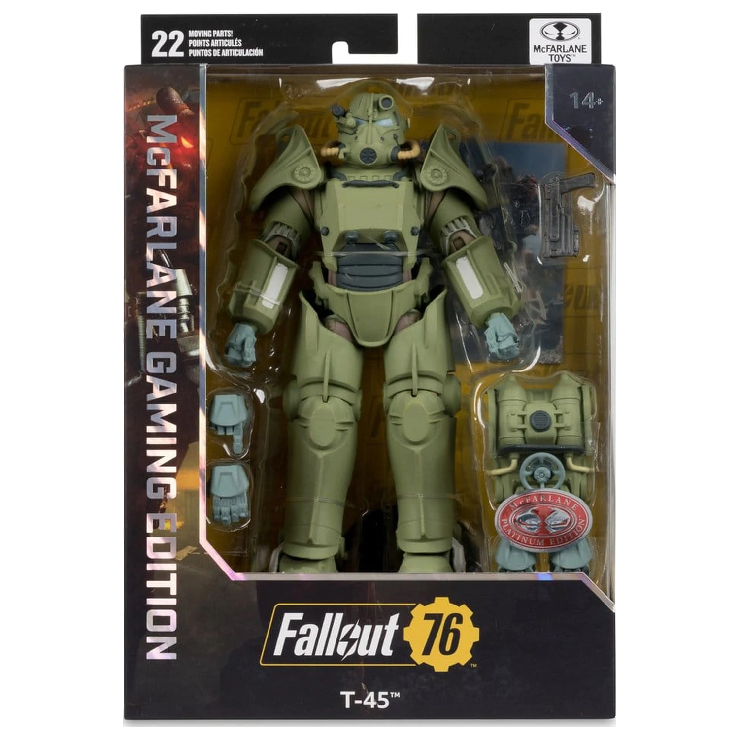 Fallout 76 Gaming Edition akciófigura T-45 Military Armor (Red Platinum Edition) 20 cm termékfotó