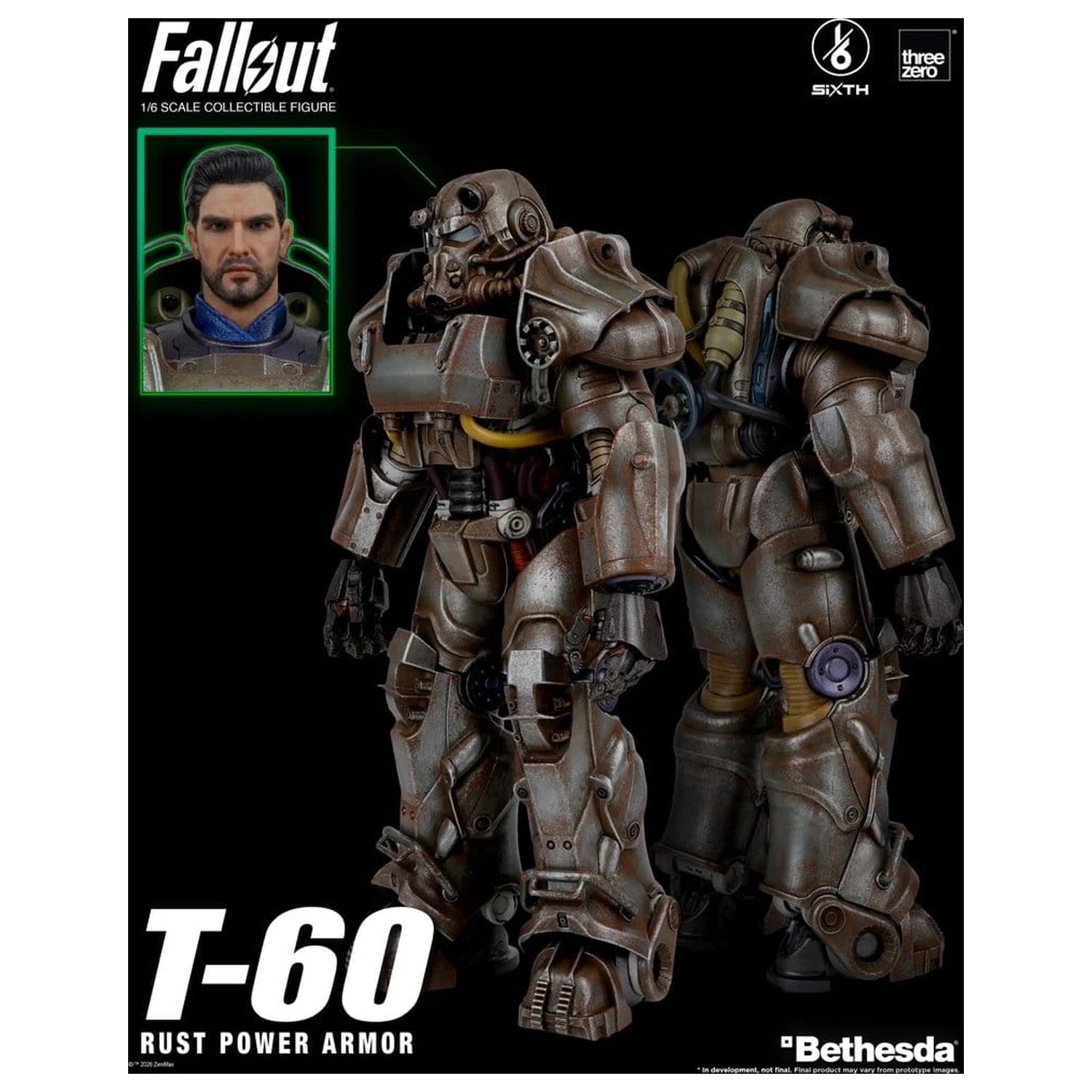 Fallout akciófigura 1/6 T-60 Rust Power Armor termékfotó