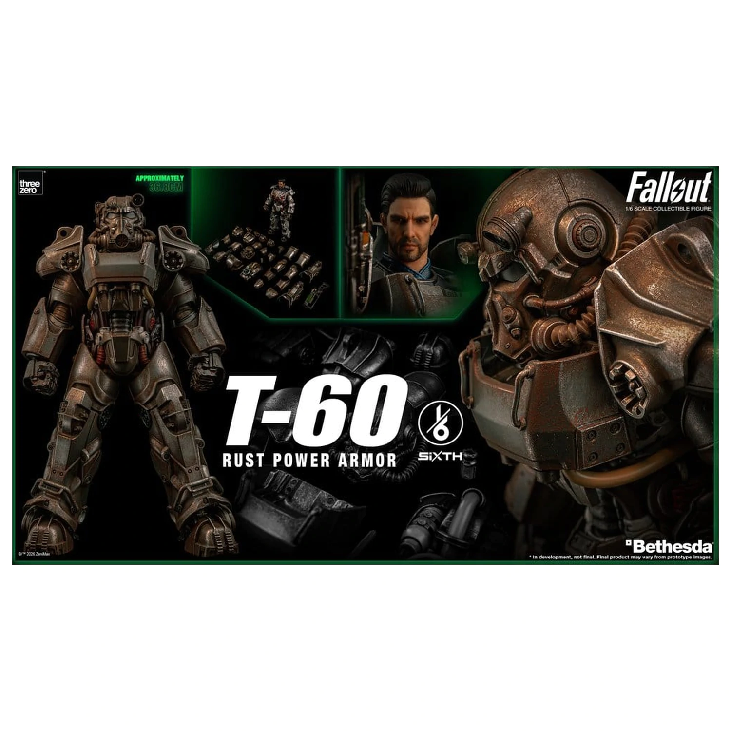 Fallout akciófigura 1/6 T-60 Rust Power Armor termékfotó