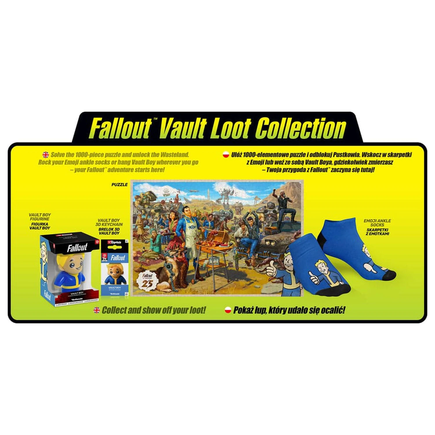 Fallout Fallout Vault Loot Collection ajándékcsomag (puzzle, zokni, figura & kulcstartó)  termékfotó
