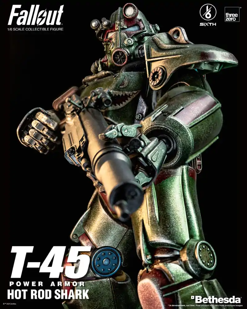 Fallout FigZero 1/6 T-45 Hot Rod Shark Power Armor akciófigura 37 cm termékfotó