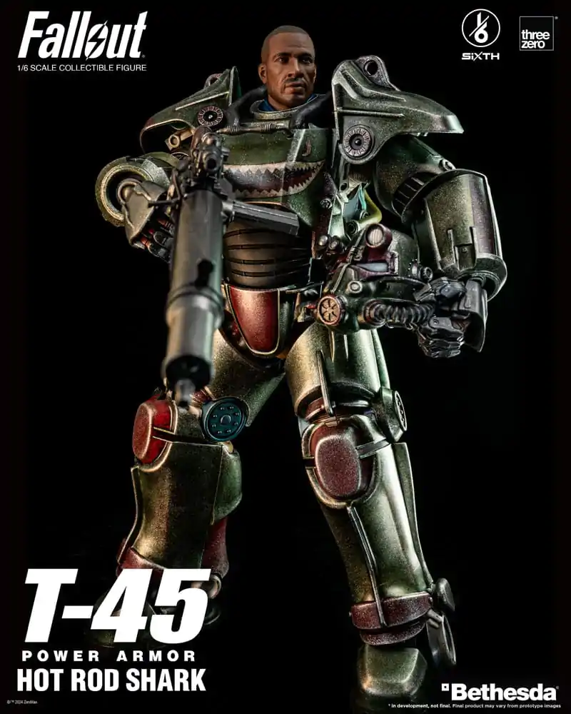 Fallout FigZero 1/6 T-45 Hot Rod Shark Power Armor akciófigura 37 cm termékfotó