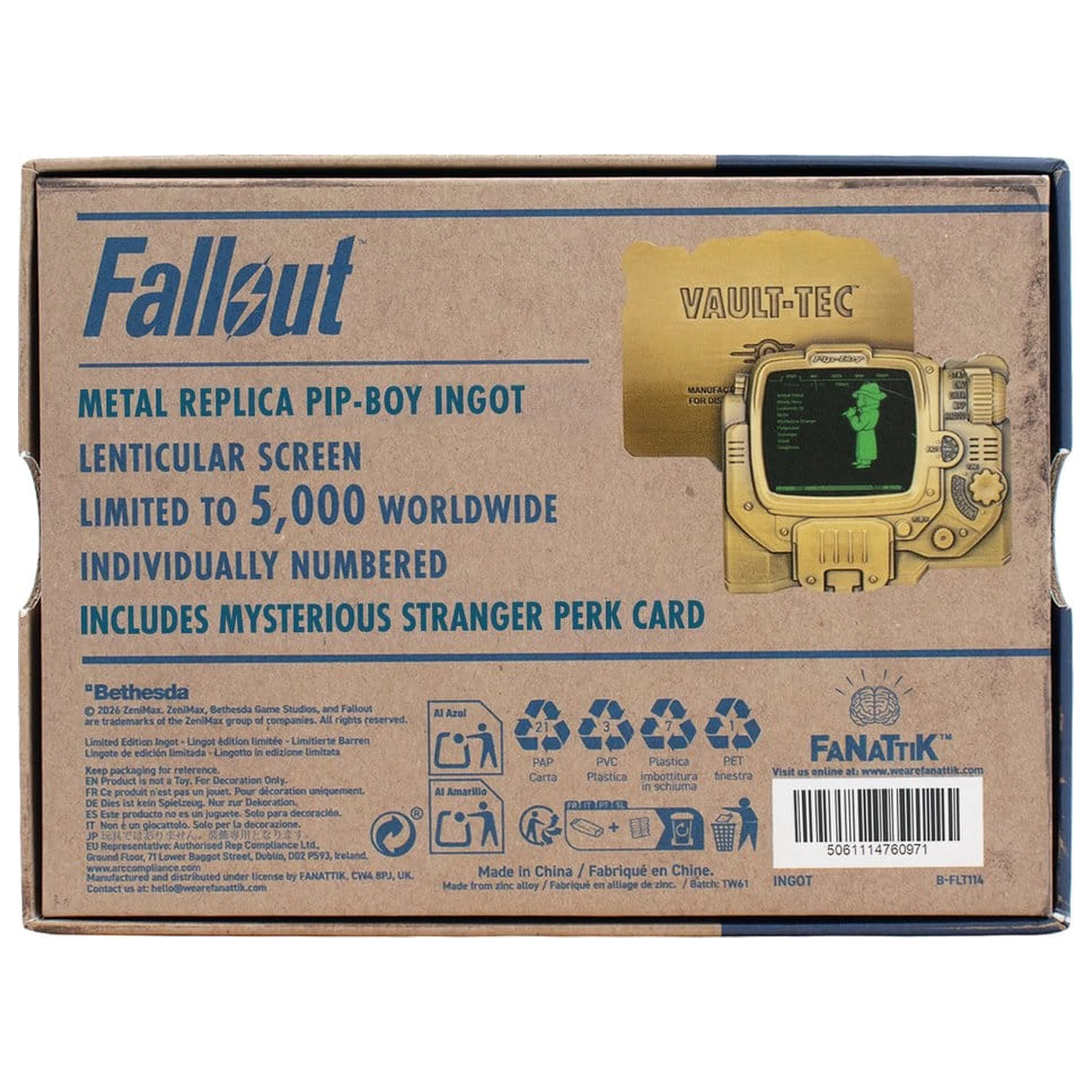Fallout Ingot Pip-Boy Limitált kiadás Lenticular Mysterious Stranger Variant termékfotó