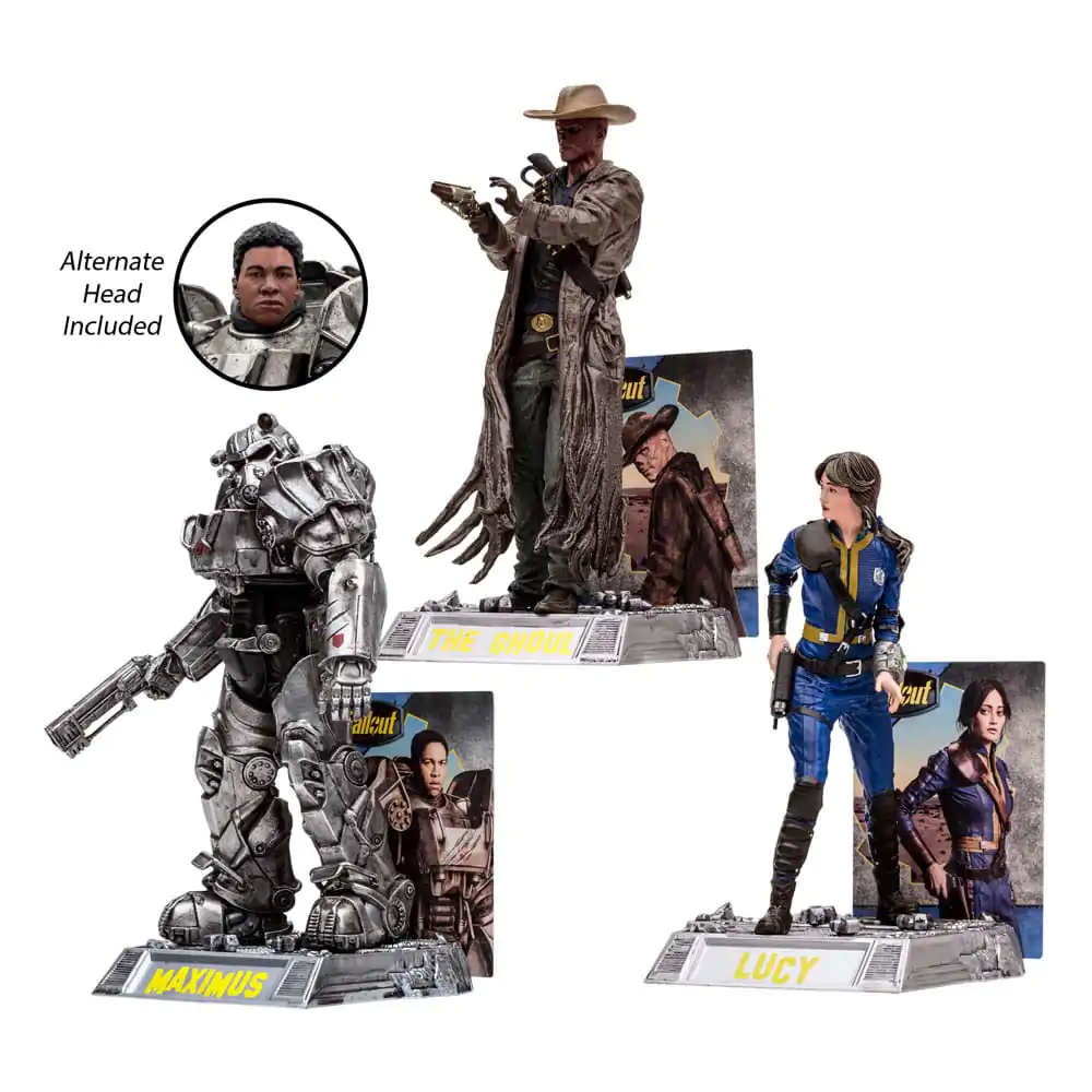 Fallout Movie Maniacs 3-Pack Lucy &amp; Maximus &amp; The Ghoul (GITD) (Gold Label) 3 db-os figura csomag 15 cm termékfotó