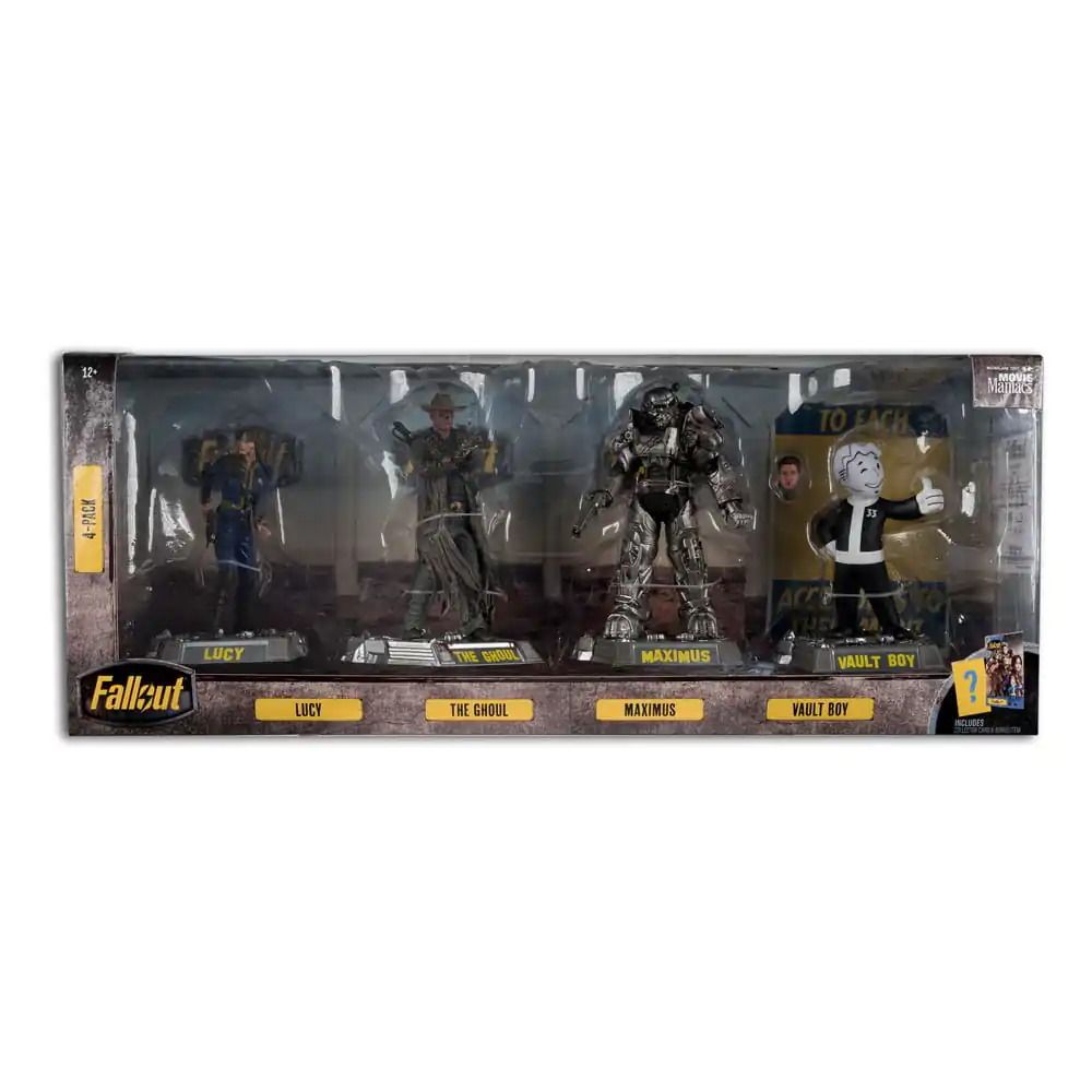 Fallout Movie Maniacs Lucy, Maximus, The Ghoul & Vault Boy 4 db-os PVC szobor figura csomag 15 cm termékfotó