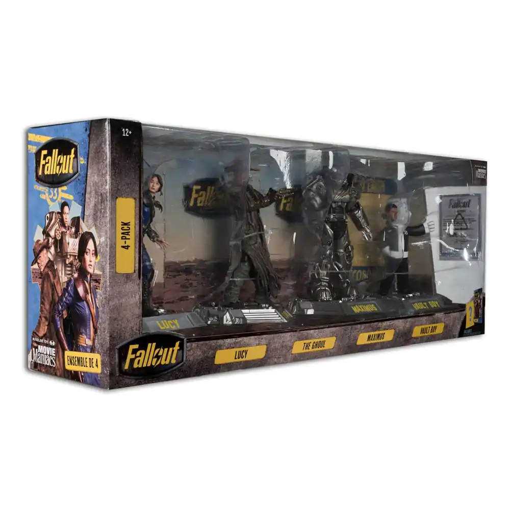 Fallout Movie Maniacs Lucy, Maximus, The Ghoul & Vault Boy 4 db-os PVC szobor figura csomag 15 cm termékfotó