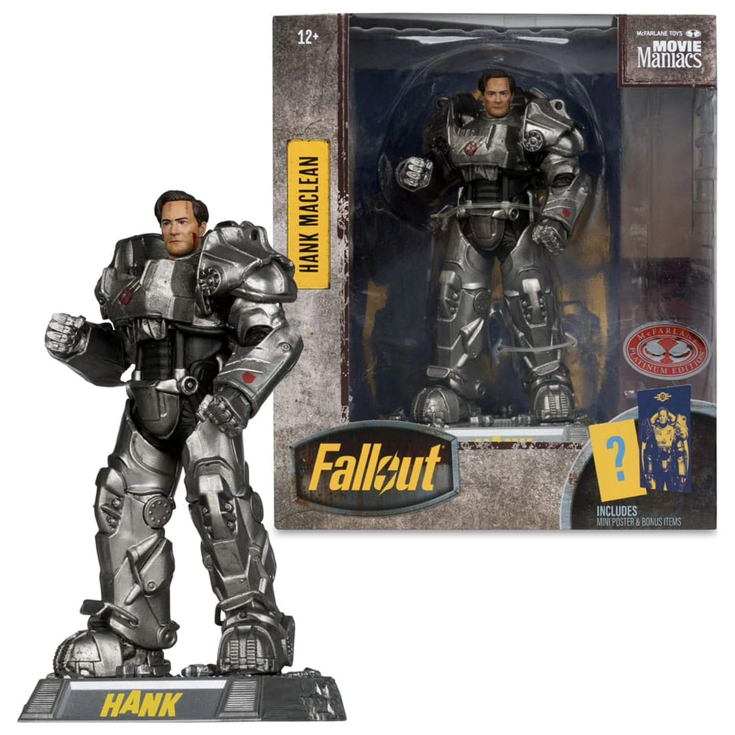Fallout Movie Maniacs szobor figura Hank Maclean (Season 2) (Red Platinum Edition) 17 cm termékfotó