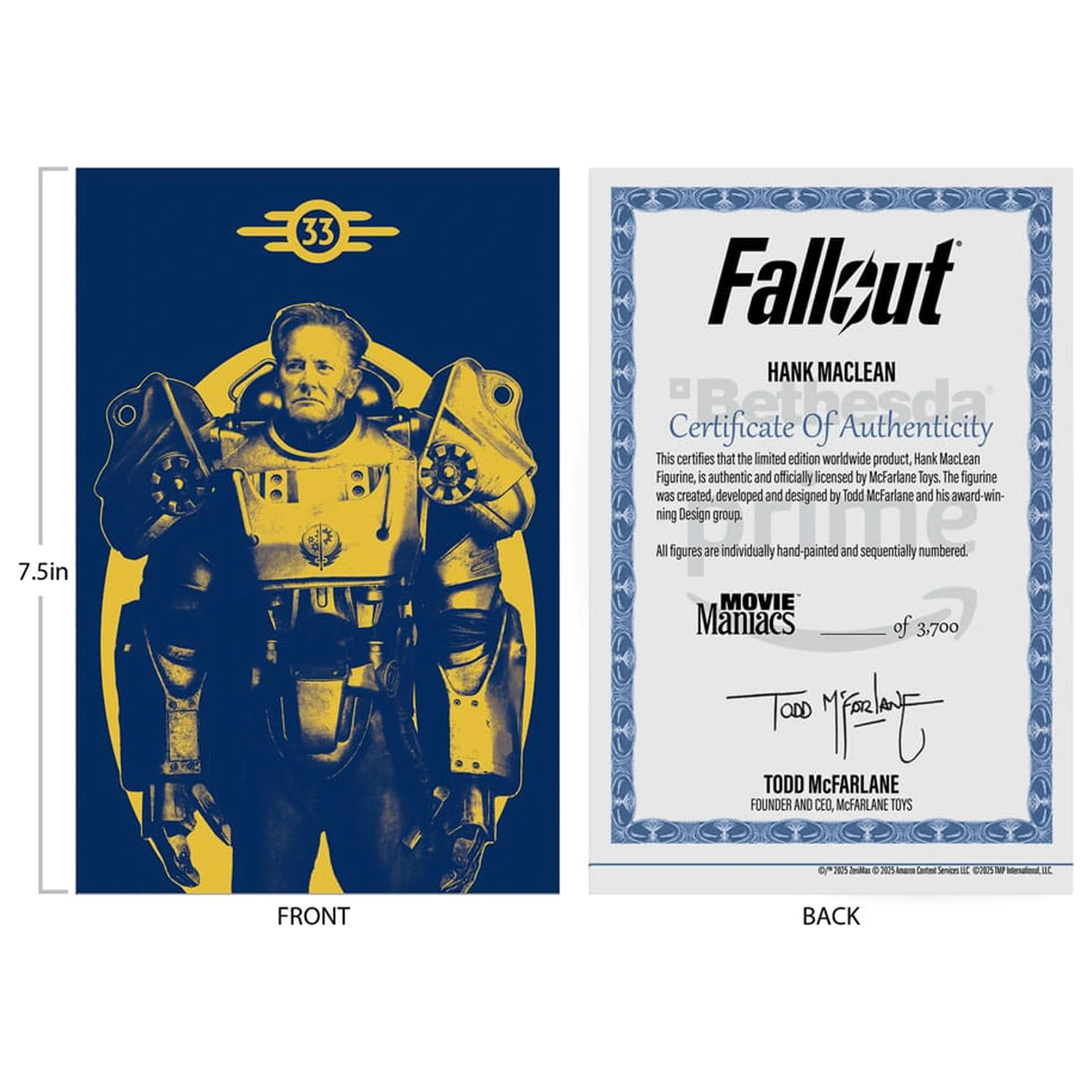 Fallout Movie Maniacs szobor figura Hank Maclean (Season 2) (Red Platinum Edition) 17 cm termékfotó