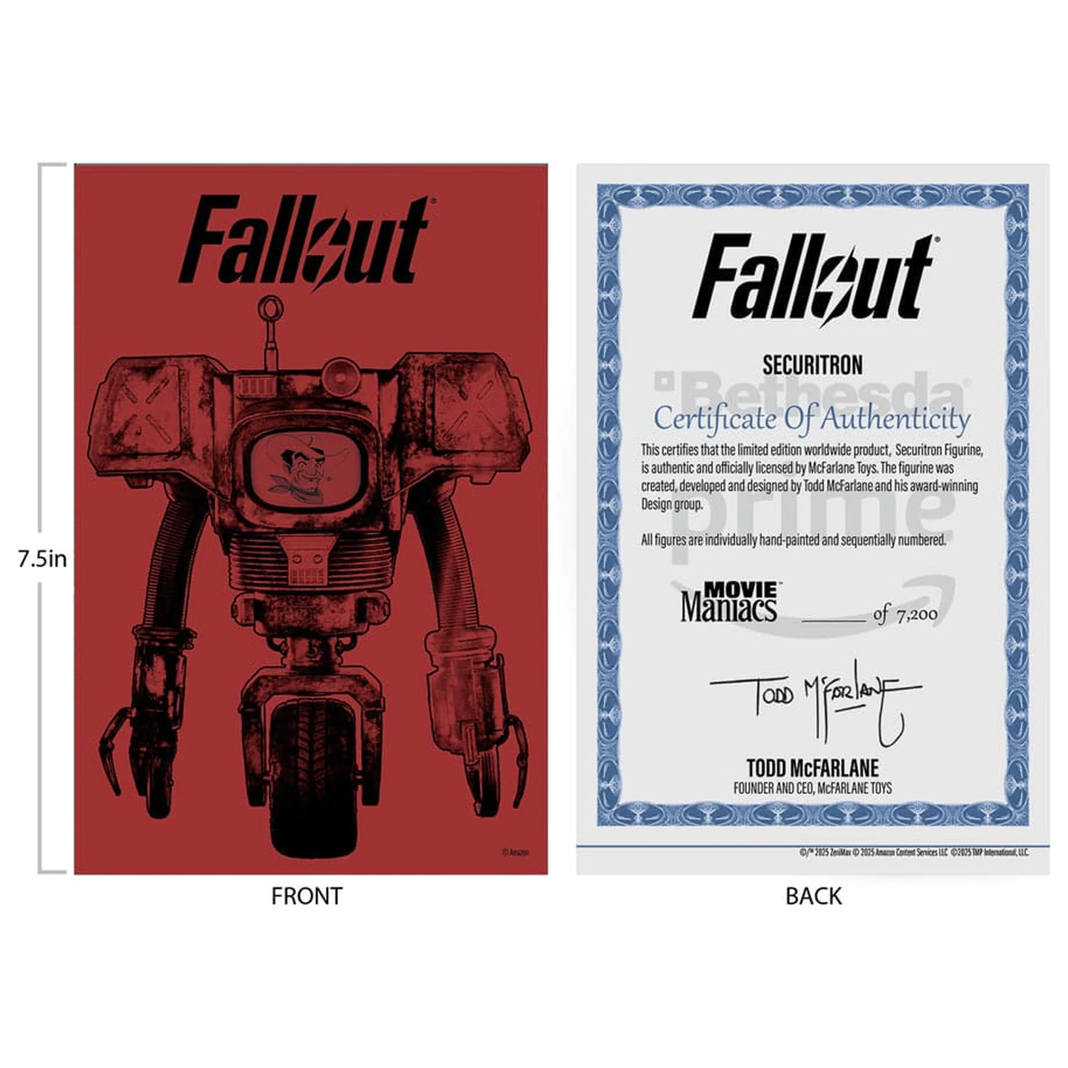 Fallout Movie Maniacs szobor figura Securitron (Season 2) 15 cm termékfotó