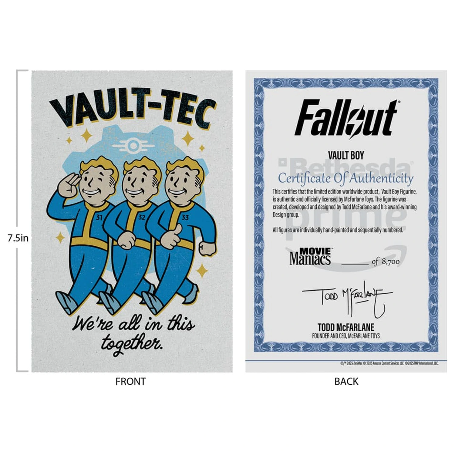 Fallout Movie Maniacs szobor figura Vault Boy Version 1 14 cm termékfotó