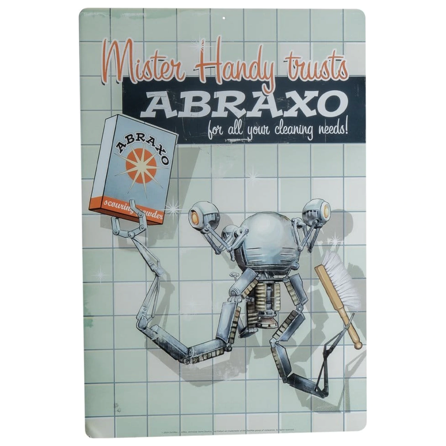 Fallout Mr. Handy fém dekorációs tábla termékfotó