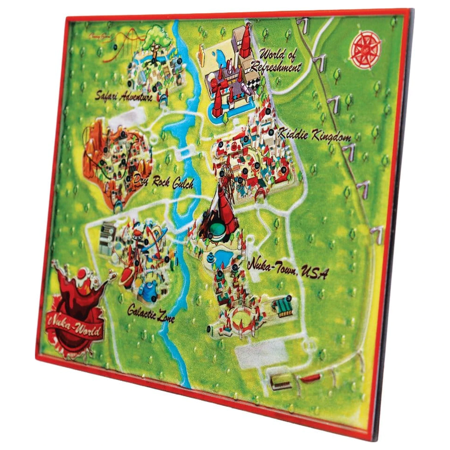 Fallout replika Metal Map Nuka-World Limitált kiadás 16 x 13 cm termékfotó