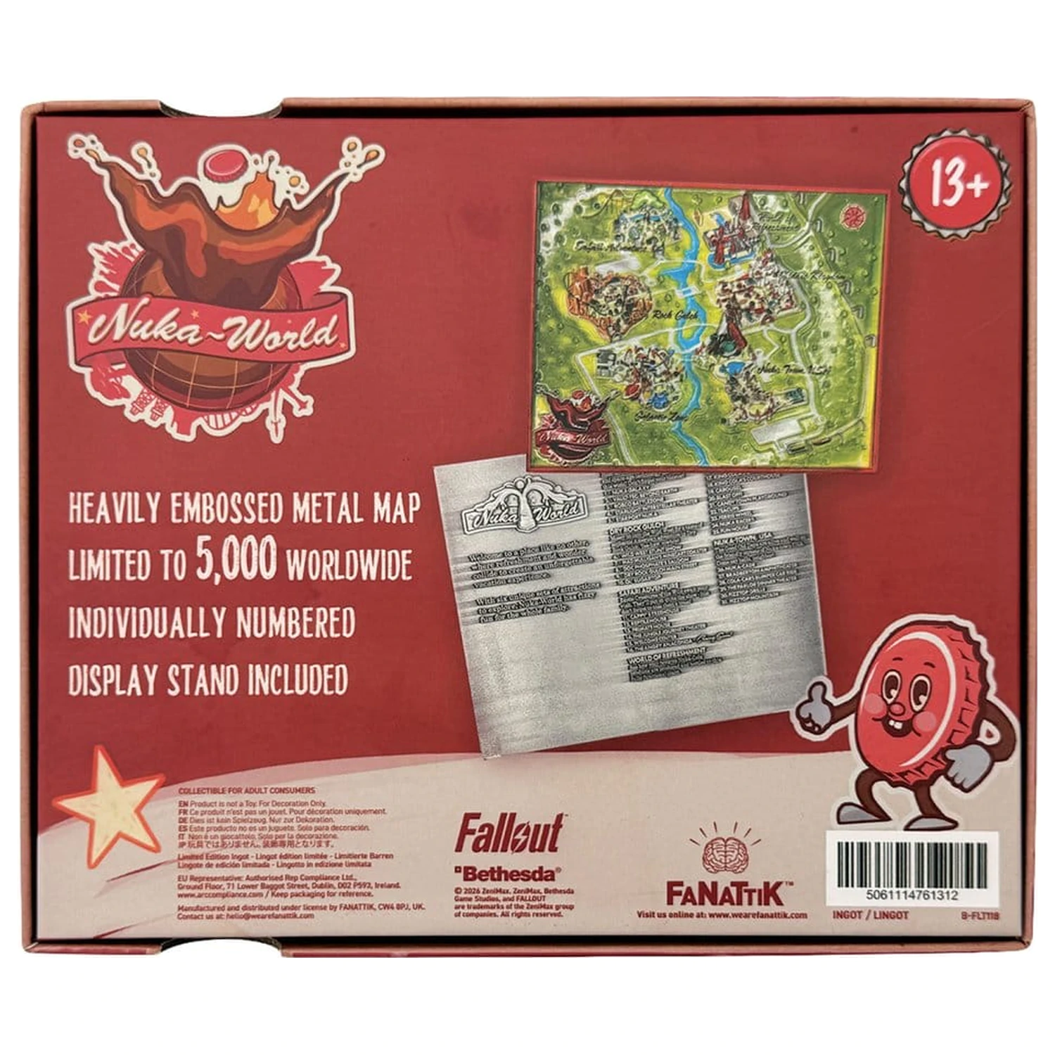 Fallout replika Metal Map Nuka-World Limitált kiadás 16 x 13 cm termékfotó