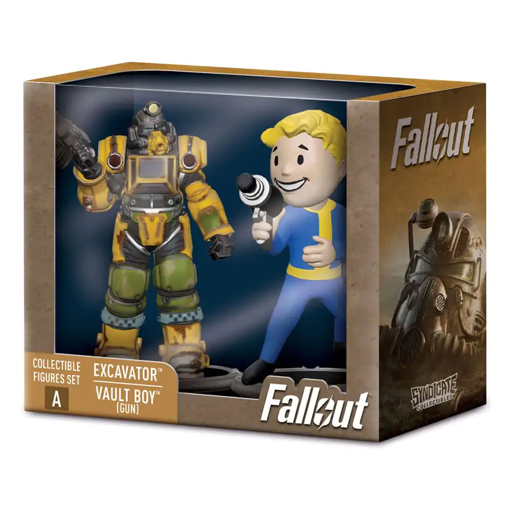 Fallout Mini Figures 2-Pack Set A Excavator & Vault Boy (Gun) 7 cm termékfotó