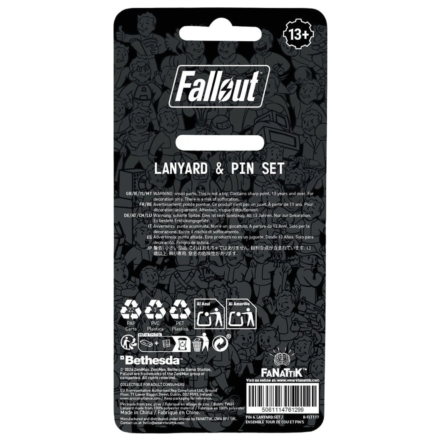 Fallout Vault-Tec Overseer nyakbaakasztó kiegészítő és kitűző csomag termékfotó