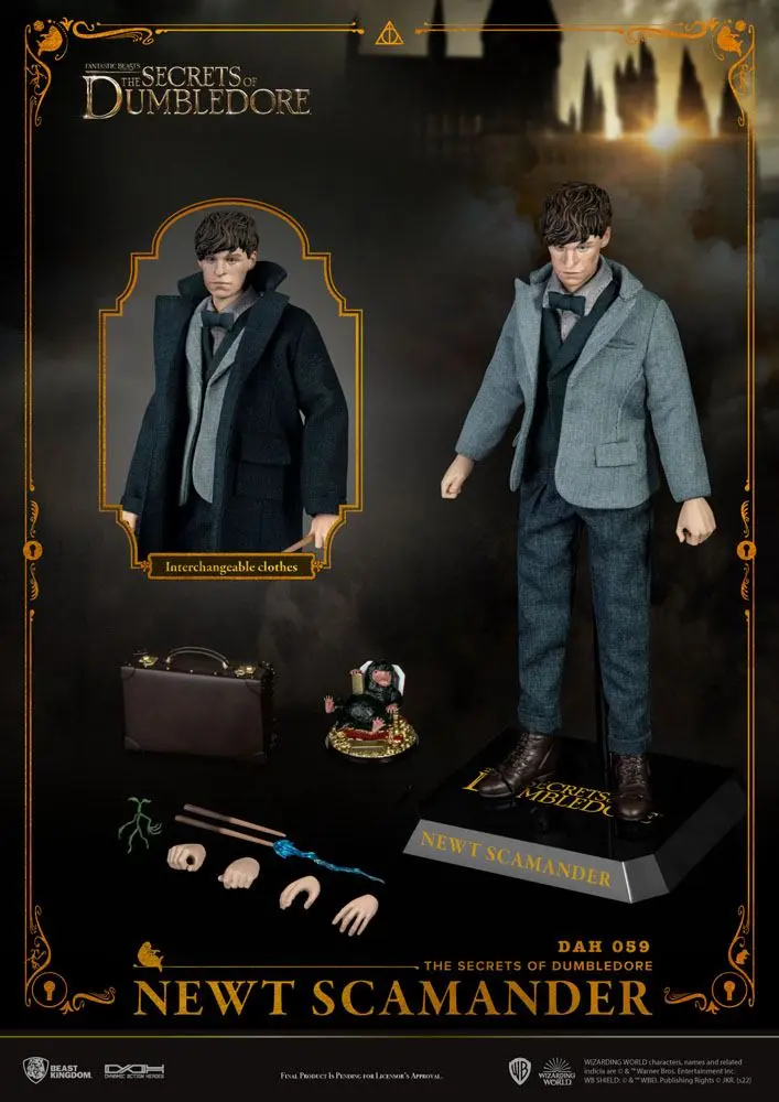 Fantastic Beasts: The Secrets of Dumbledore Dynamic 8ction Heroes akciófigura 1/9 Newt Scamander 20 cm termékfotó
