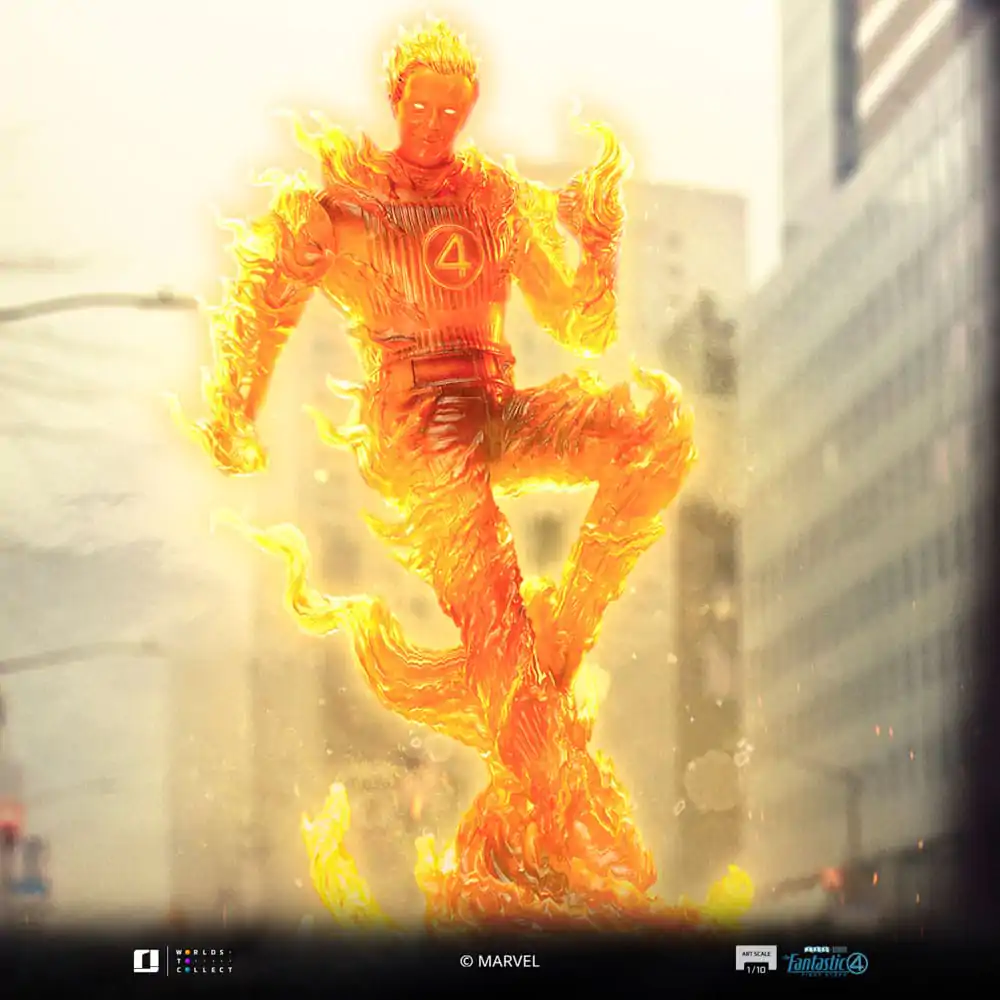Fantastic Four Art Scale 1/10 Human Torch szobor figura 30 cm termékfotó