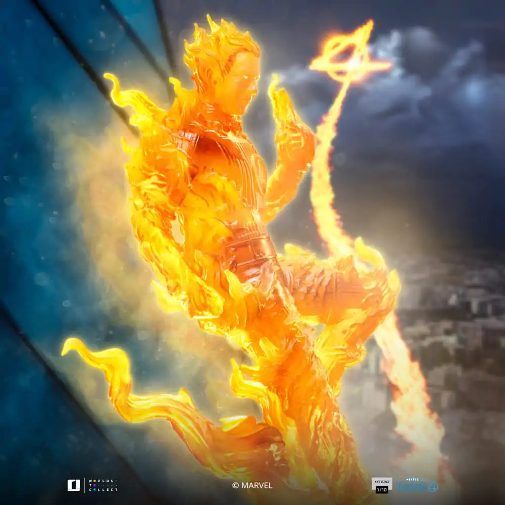Fantastic Four Art Scale 1/10 Human Torch szobor figura 30 cm termékfotó