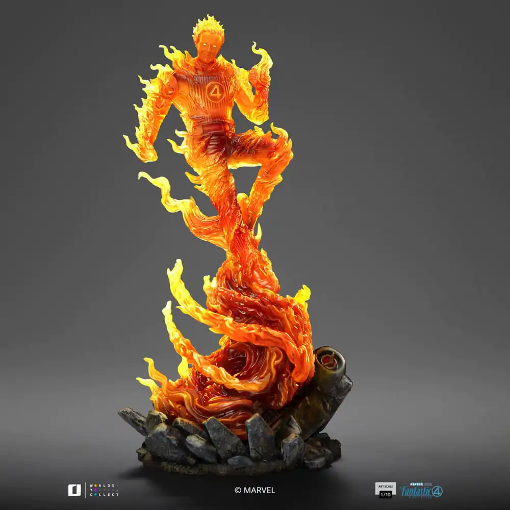 Fantastic Four Art Scale 1/10 Human Torch szobor figura 30 cm termékfotó