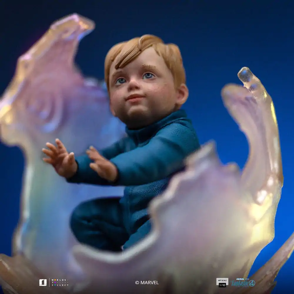Fantastic Four Art Scale 1/10 Invisible Woman and Franklin szobor figura 28 cm termékfotó