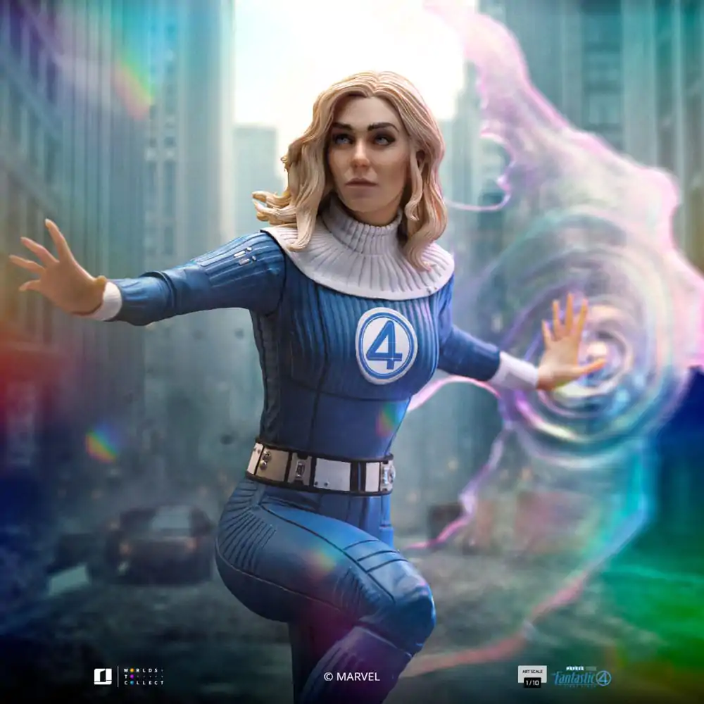 Fantastic Four Art Scale 1/10 Invisible Woman and Franklin szobor figura 28 cm termékfotó
