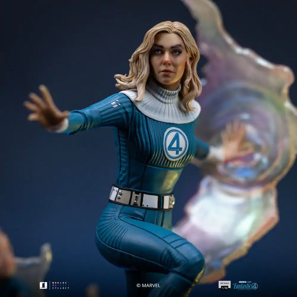 Fantastic Four Art Scale 1/10 Invisible Woman and Franklin szobor figura 28 cm termékfotó
