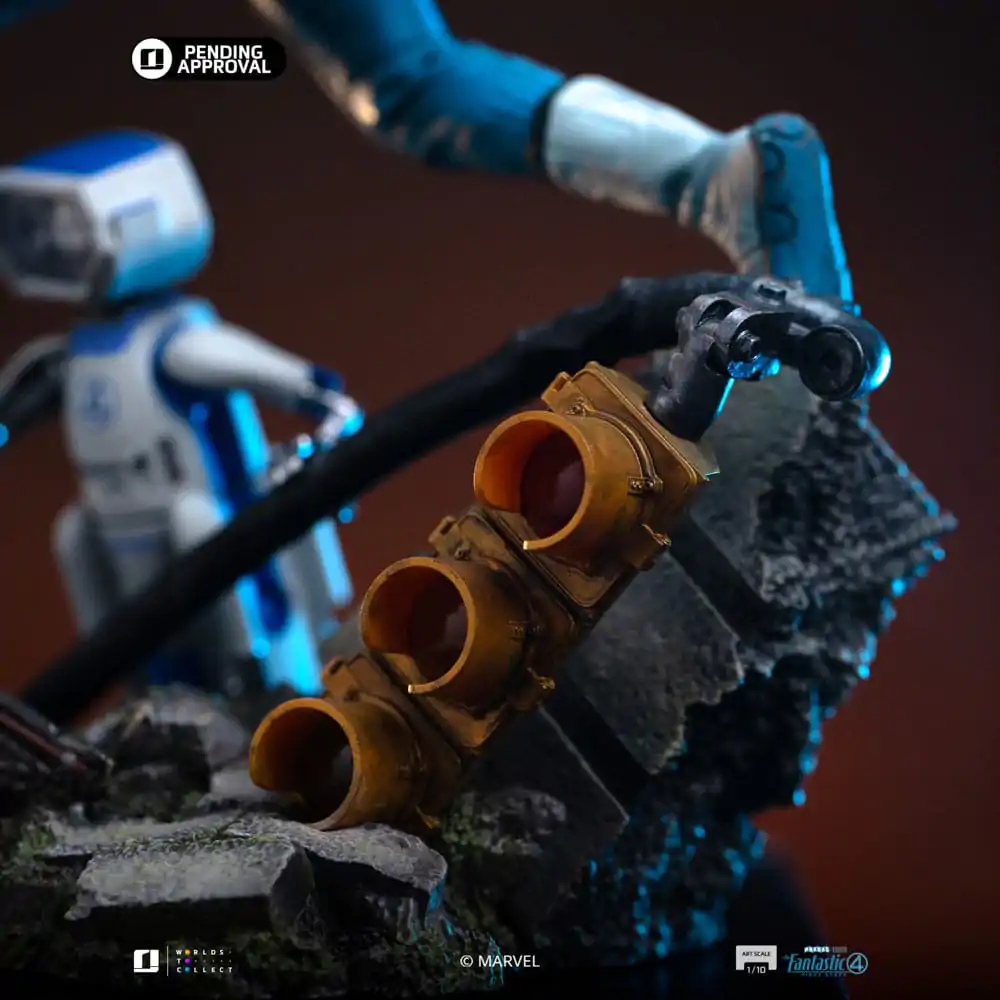 Fantastic Four Art Scale 1/10 Mr. Fantastic and H.E.R.B.I.E szobor figura 26 cm termékfotó