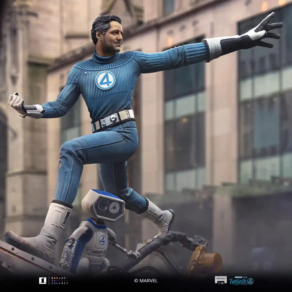 Fantastic Four Art Scale 1/10 Mr. Fantastic and H.E.R.B.I.E szobor figura 26 cm termékfotó