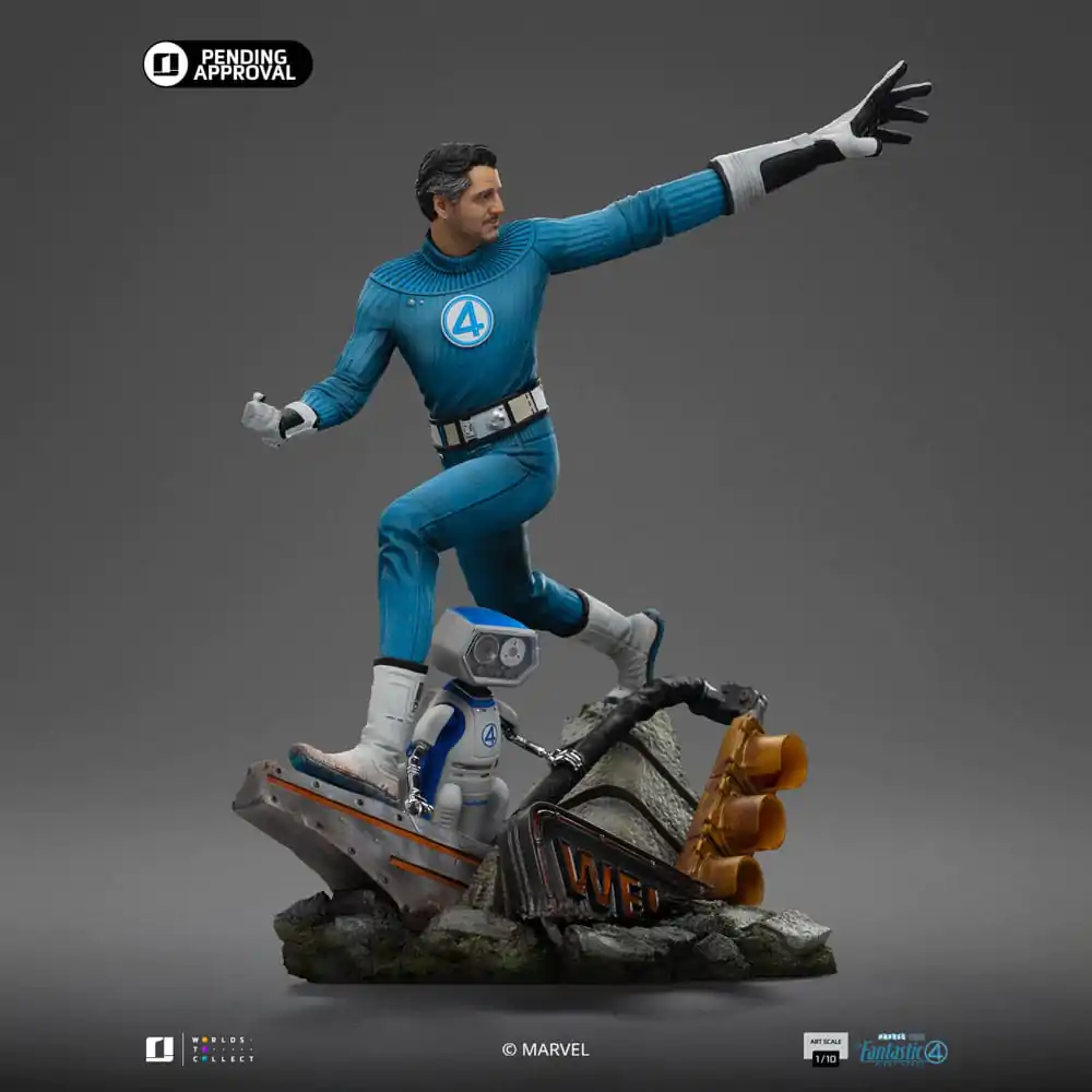 Fantastic Four Art Scale 1/10 Mr. Fantastic and H.E.R.B.I.E szobor figura 26 cm termékfotó