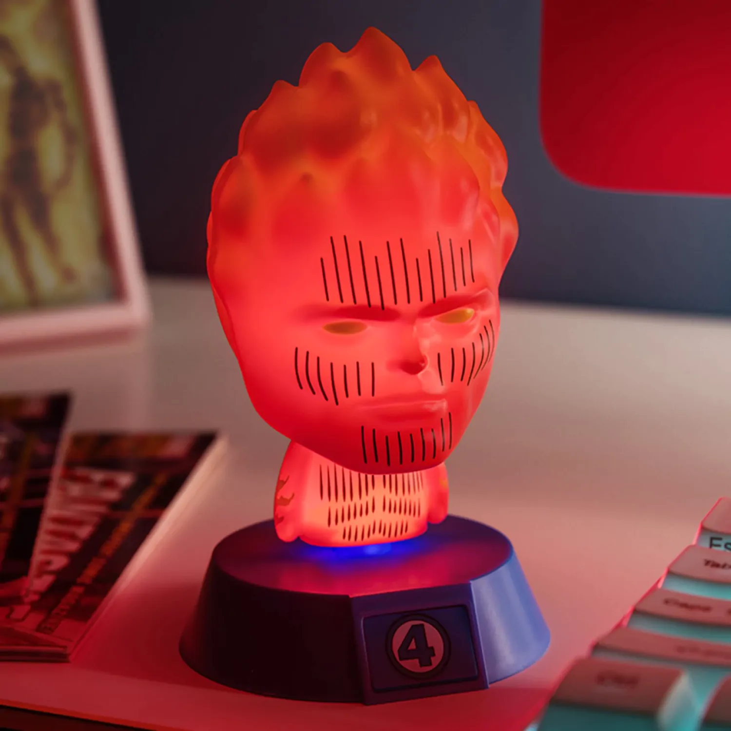 Fantastic Four Human Torch Icons lámpa 11 cm termékfotó