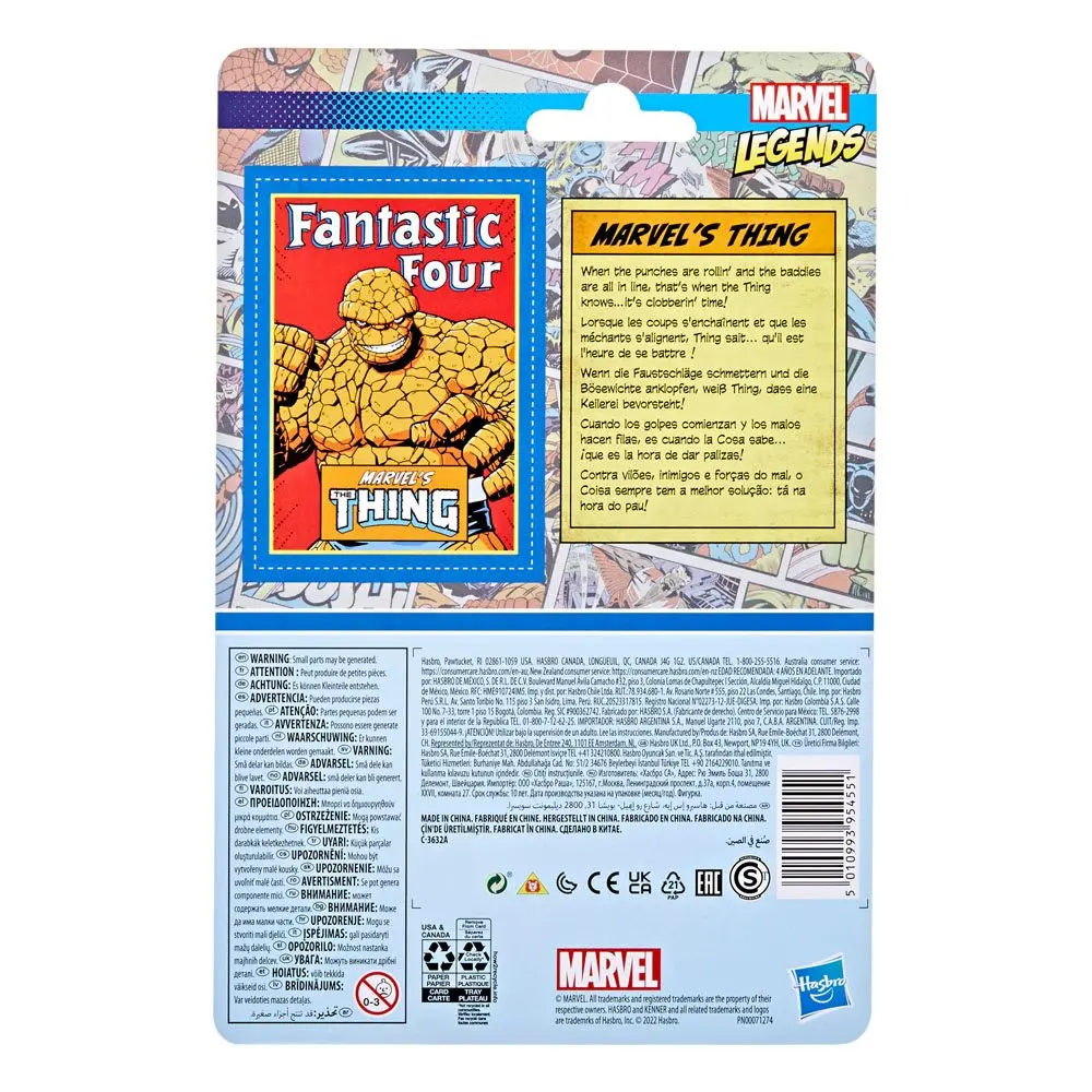 Fantastic Four Marvel Legends Retro Collection 2022 Marvel's The Thing akciófigura 10 cm termékfotó
