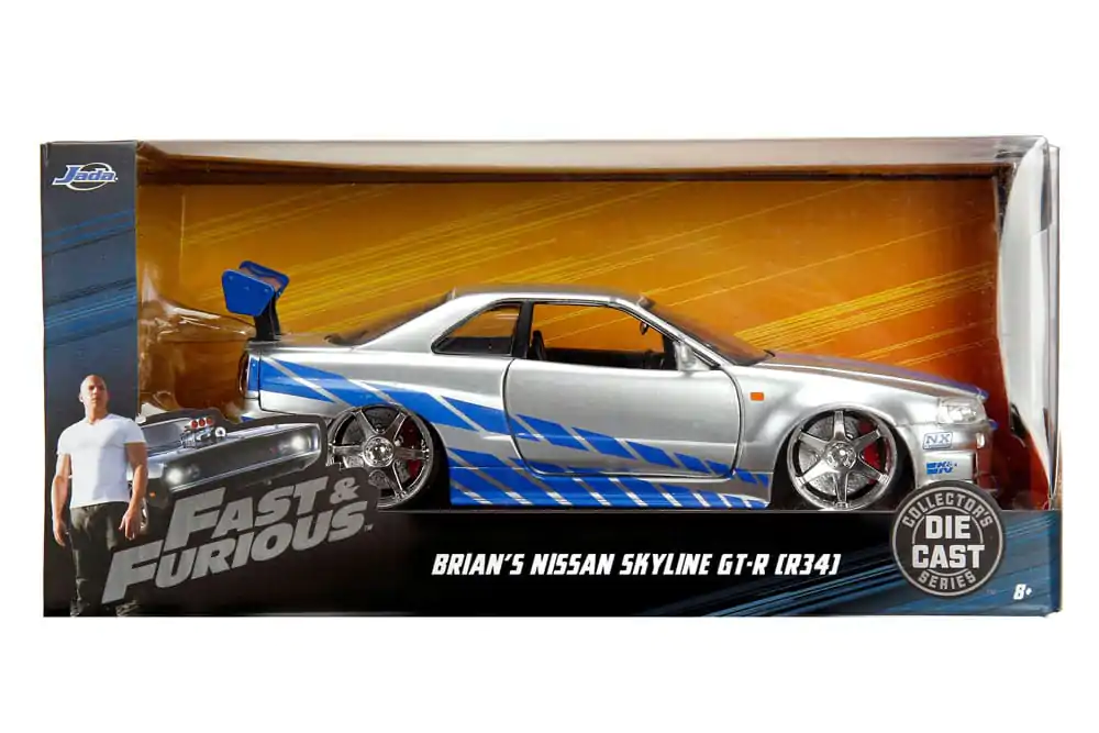 Fast &amp; Furious Diecast Modell 1/24 2002 Nissan Skyline fém autómodell termékfotó